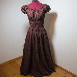 Brown Peasant Style Renaissance Dress